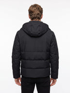 +MORE LIAM GIACCA TECNICA CON ZIP E CAPPUCCIO COLORE NAVY