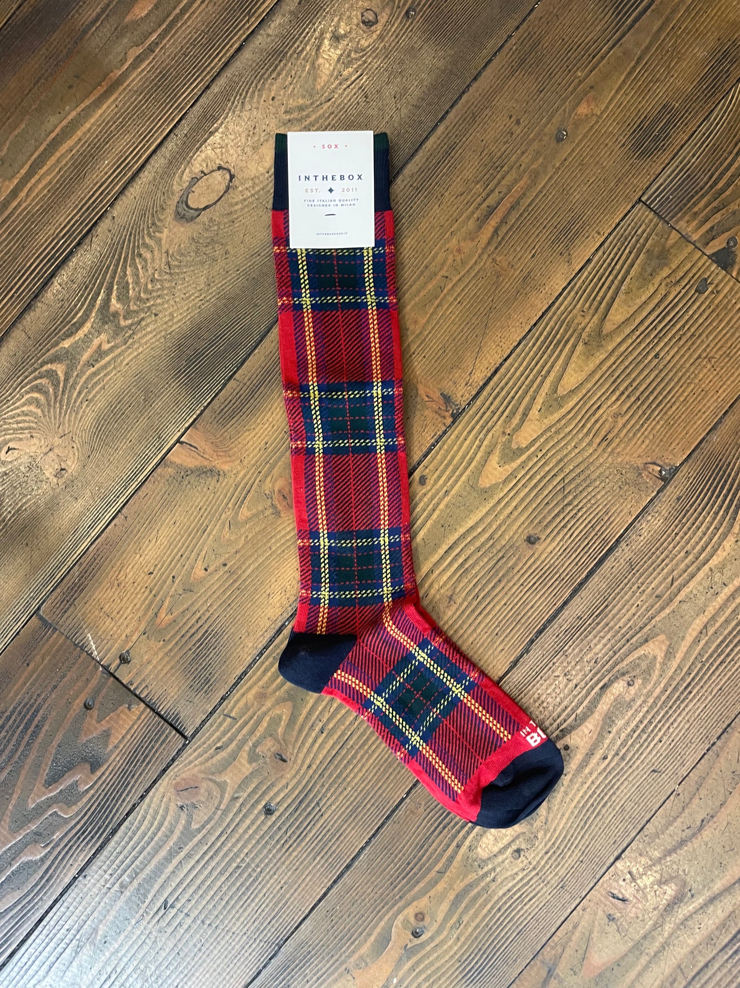 FW240026 Tartan Rosso - Calzini