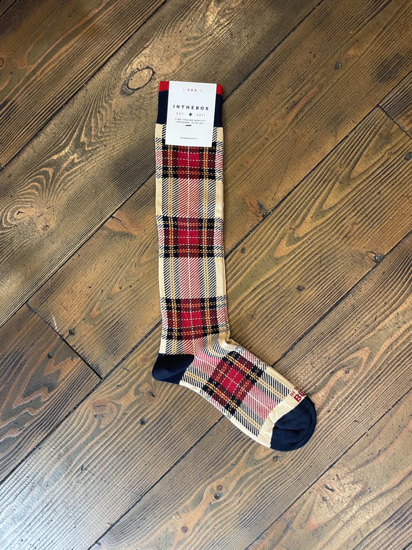 FW240026 Tartan Panna - Calzini