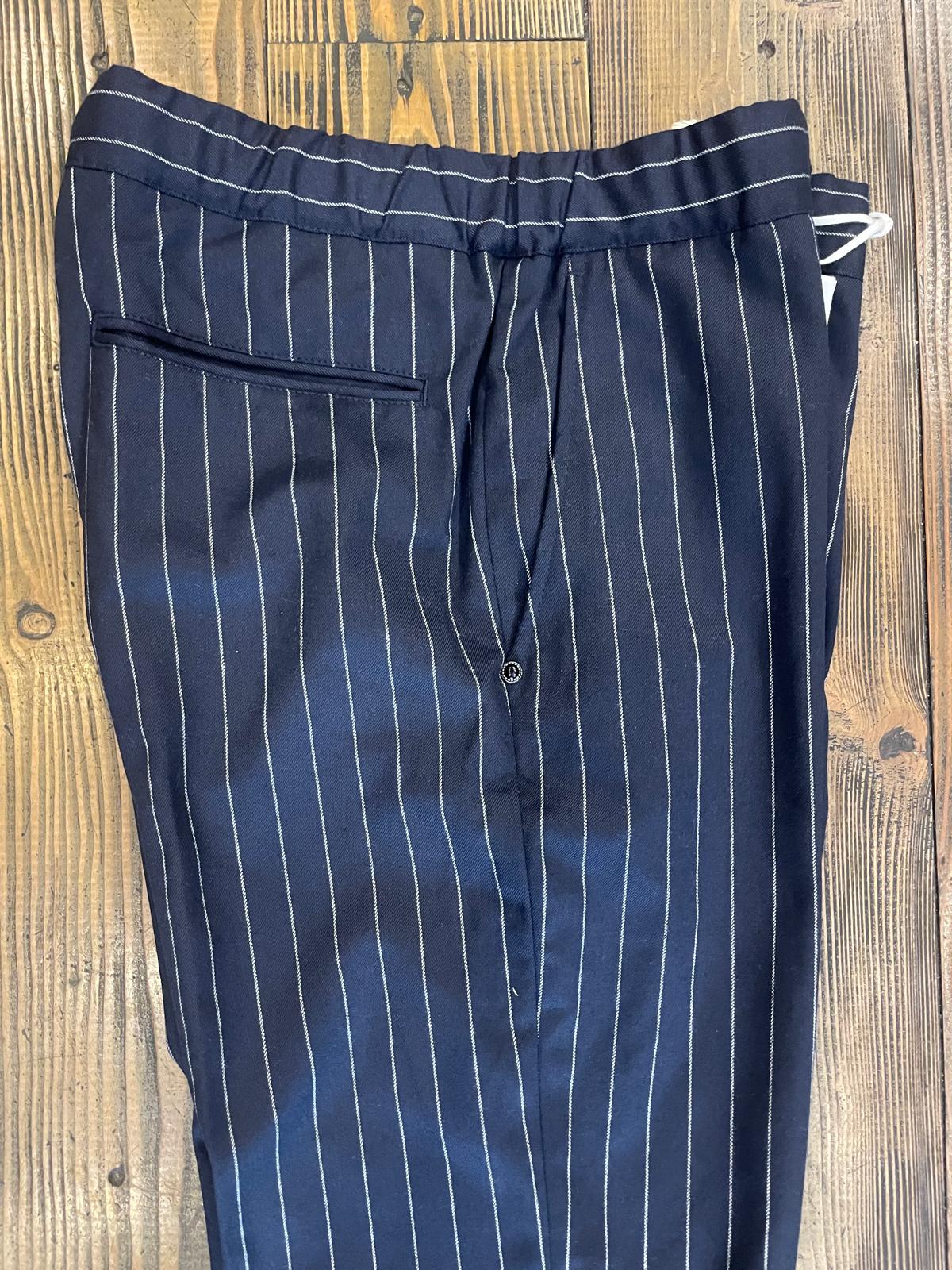 24WSU66 571 - 137 Blu a righe - Pantaloni