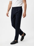 YAN SIMMON PANTALONE MODELLO FRIEND COLORE NAVY IN PUNTO MILANO MADE IN ITALY