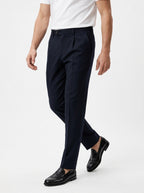 YAN SIMMON PANTALONE MODELLO FRIEND COLORE NAVY IN PUNTO MILANO MADE IN ITALY
