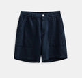 ANERKJENDT BERMUDA COLORE NAVY IN SEERSUCKER VESTIBILITA’ COMODA CON ELASTICO E LACCI IN VITA