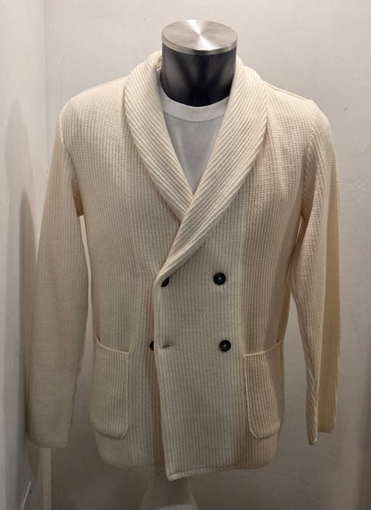 CARDIGAN DOPPIO PETTO AG TREND COLOR BIANCO