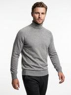 BRAMANTE MAGLIA COLLO ALTO REGULAR FIT COLOR GRIGIO MELANGE