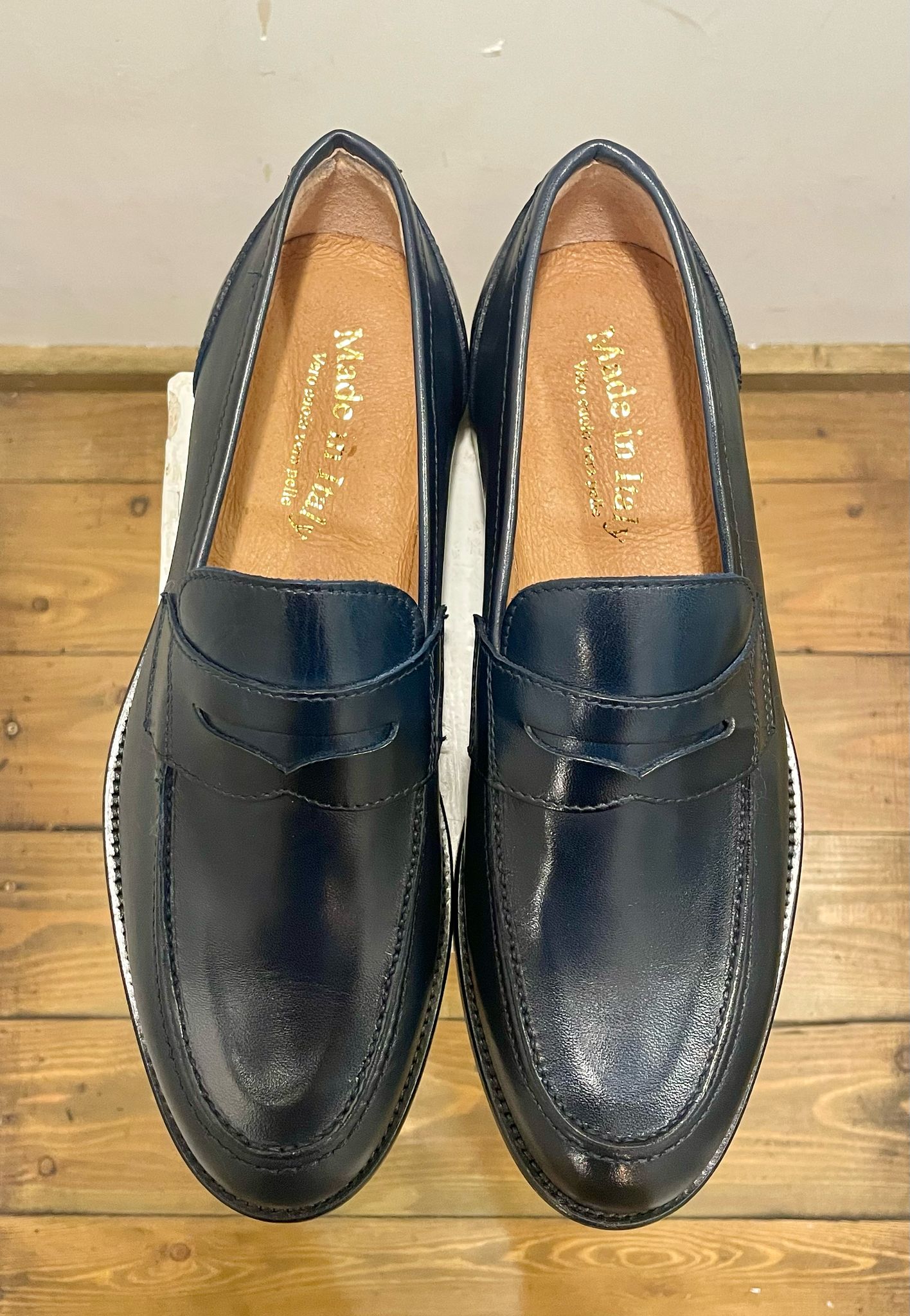 AG TREND Penny Mocassino Collegiale Penny Vitello Blu SH 68