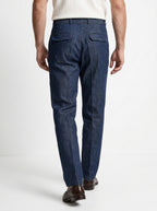 PERFECTION PANTALONI IN DENIM CON UNA PENCE FONDO 21 CM COLOR BLU