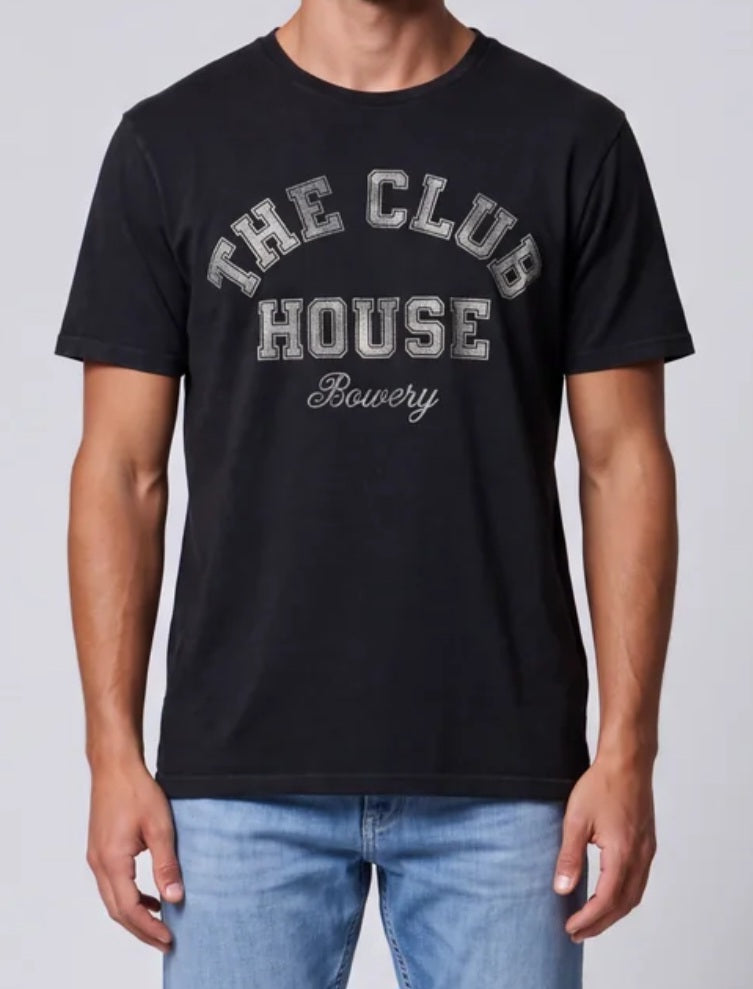 T-SHIRT BOWERY NYC MODELLO THE CLUB HOUSE COLORE PIRATE BLACK