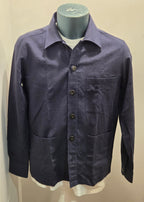 OVERSHIRT GMF SG345 LINO/COTONE COLOR BLU