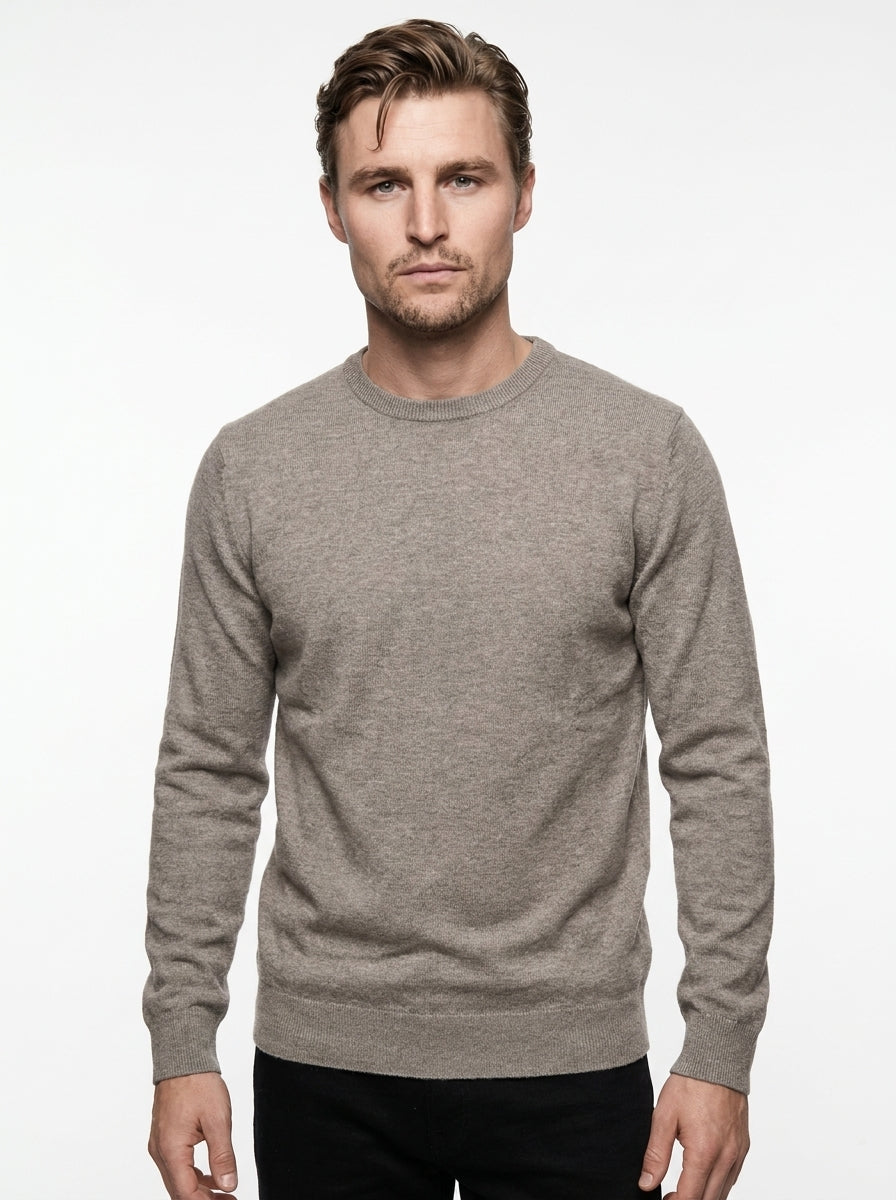 BRAMANTE MAGLIA GIROCOLLO REGULAR FIT COLOR BEIGE