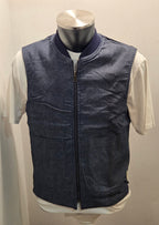 GILET SEADOG ROBERT REVERSE ZIP FELPA/CHAMBRAY COLOR BLU