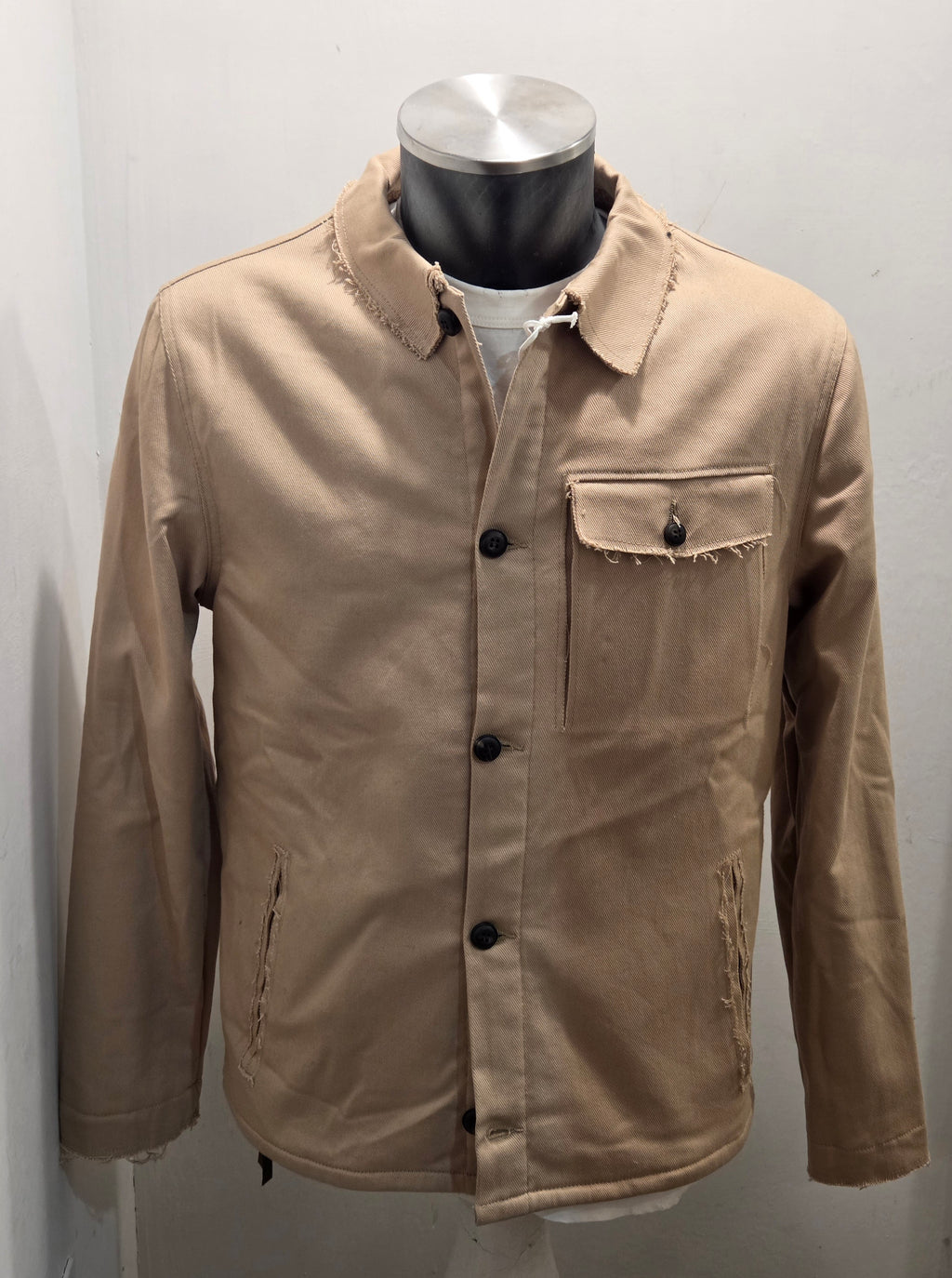 GIACCA CAMICIA WHITE SAND COLOR BEIGE