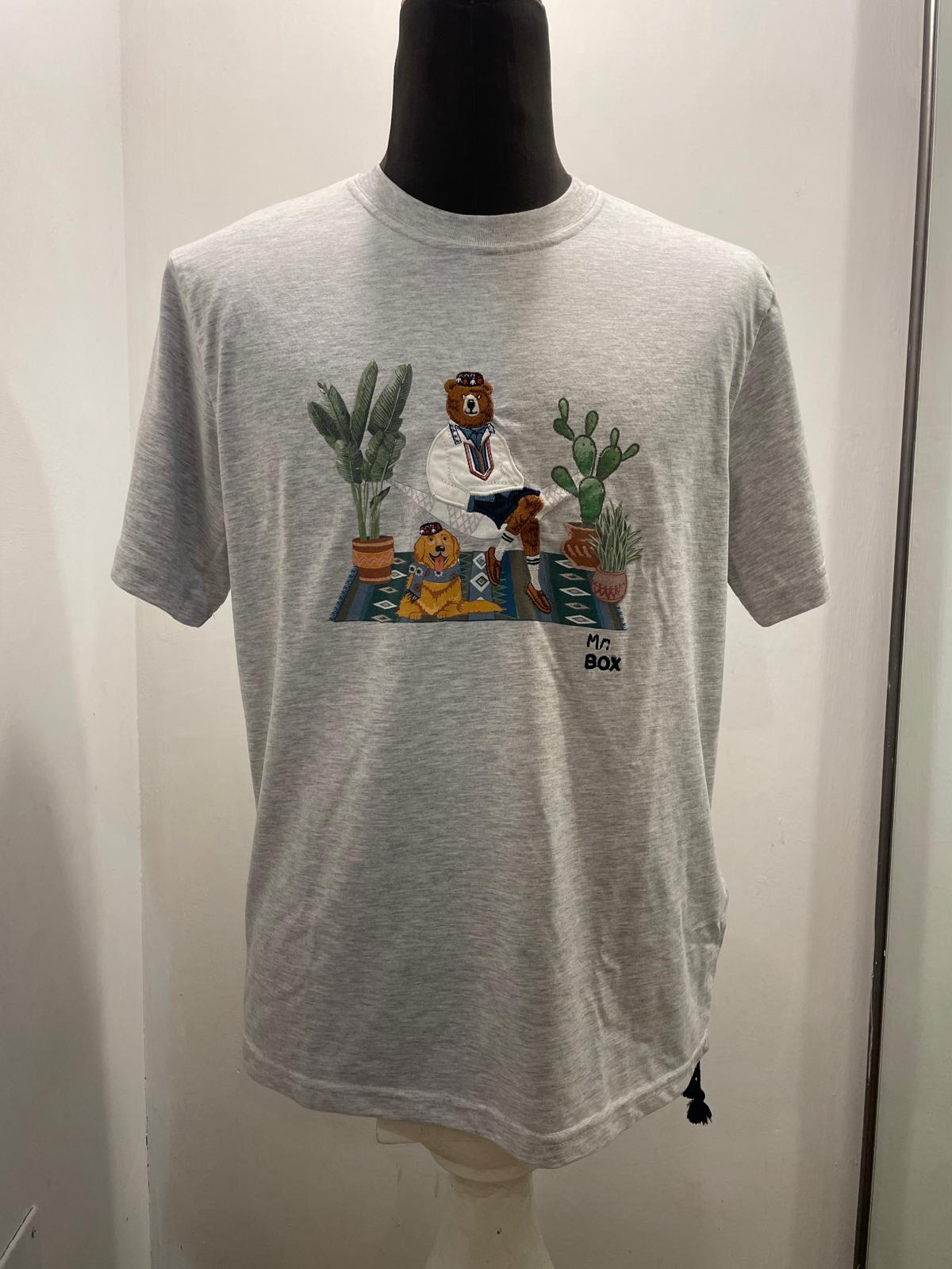 T SHIRT MR. BOX CACTUS GRIGIO MELANGE SS250002