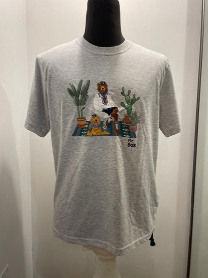 T SHIRT MR. BOX CACTUS GRIGIO MELANGE SS250002