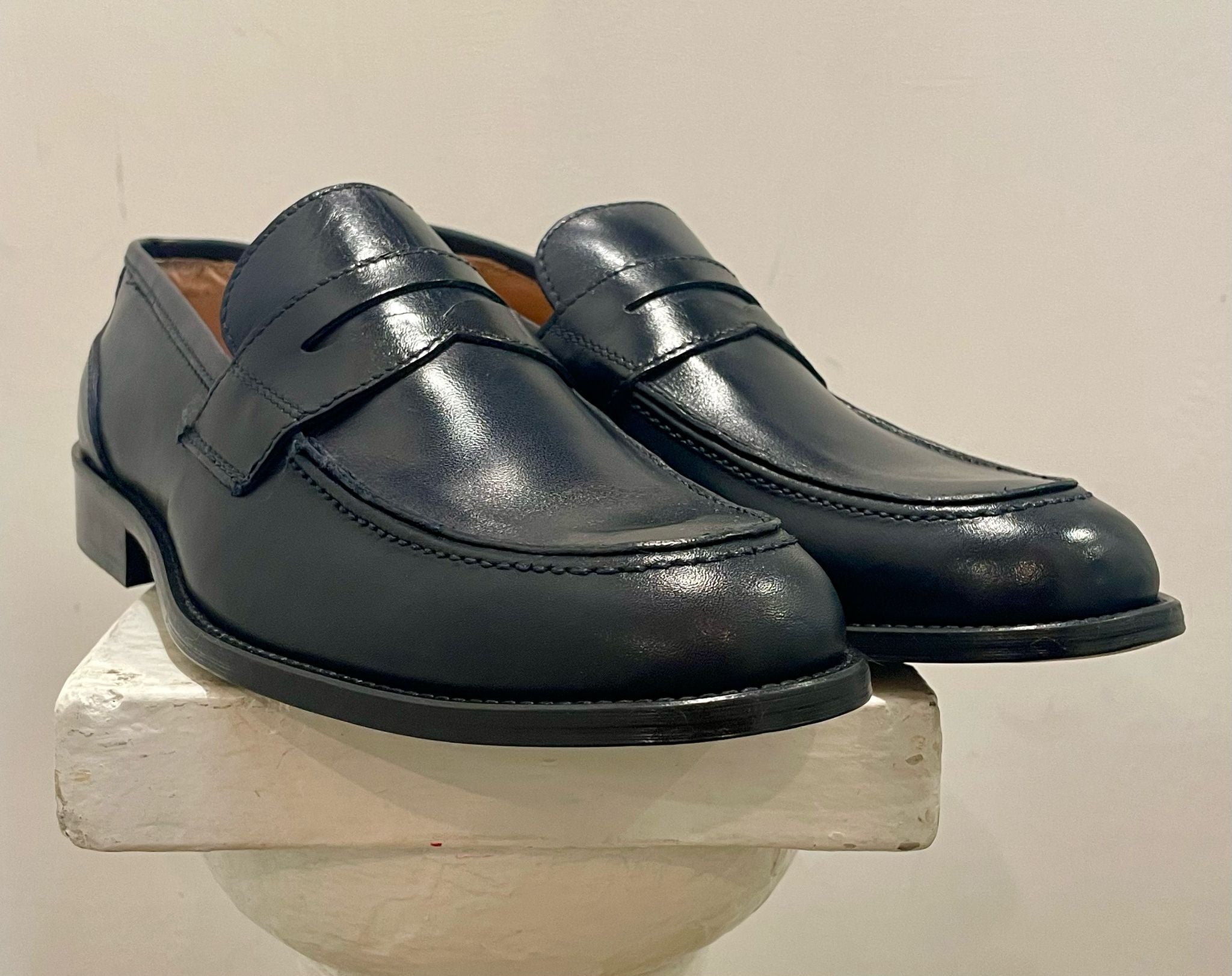 AG TREND Penny Mocassino Collegiale Penny Vitello Blu SH 68