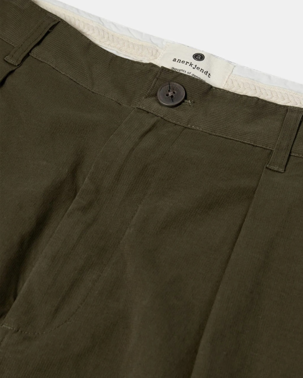 AKJAKOB COTTON PLEAT PANTS ANERKJENDT COLOR VERDE MILITARE