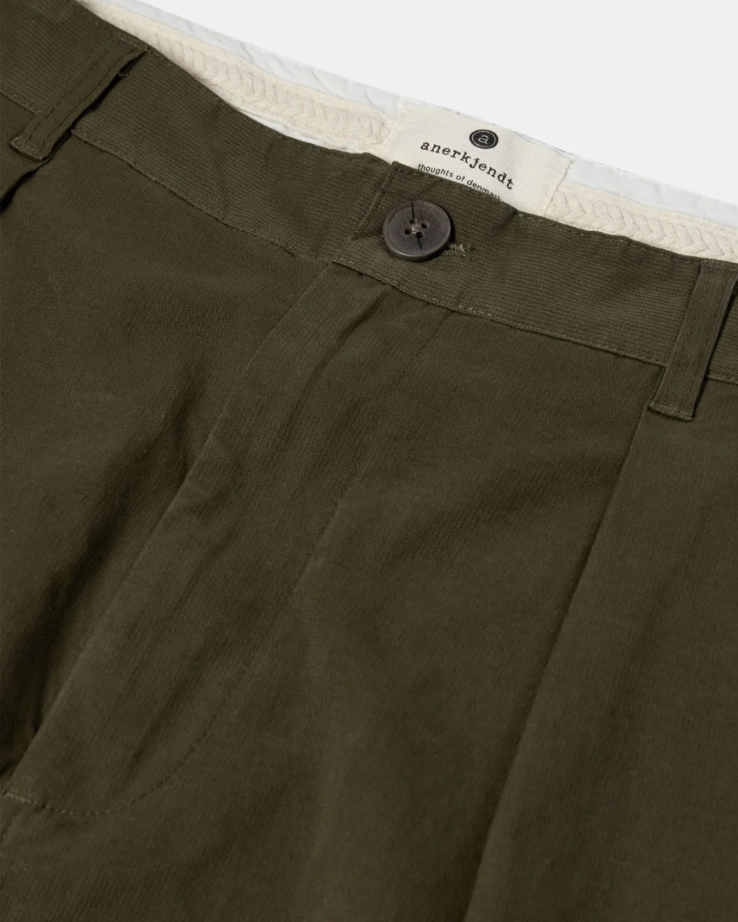 AKJAKOB COTTON PLEAT PANTS ANERKJENDT COLOR VERDE MILITARE