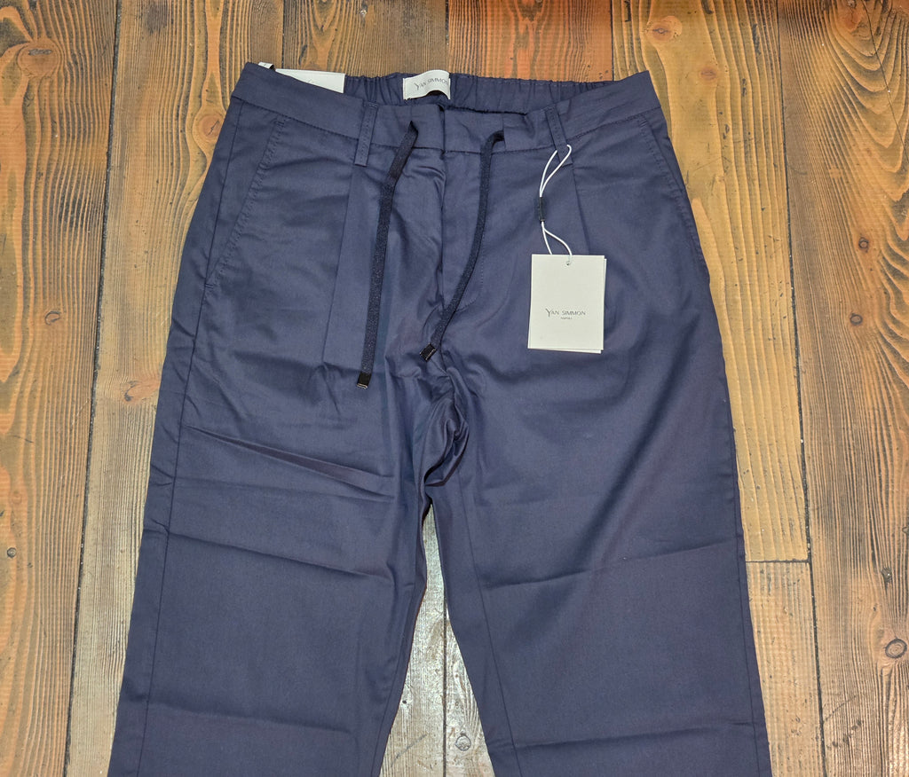 PANTALONI YAN SIMMON LIFE TELA PARACADUTE T543L CON LACCIO COLOR BLU