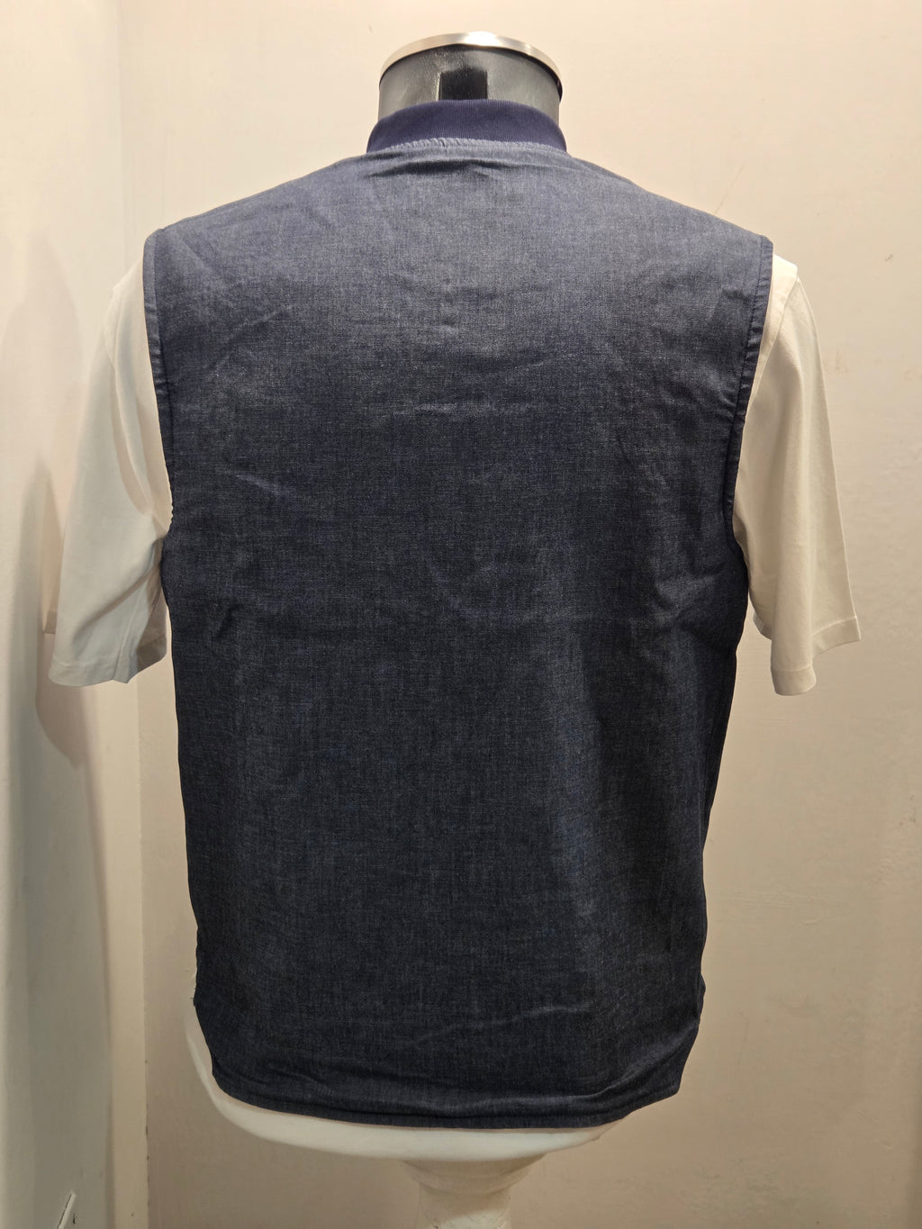 GILET SEADOG ROBERT REVERSE ZIP FELPA/CHAMBRAY COLOR BLU