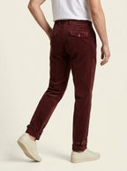 PANTALONI AG TREND PR11 DOPPIA PENCE IN VELLUTO FONDO 17 CM COLOR BORDEAUX