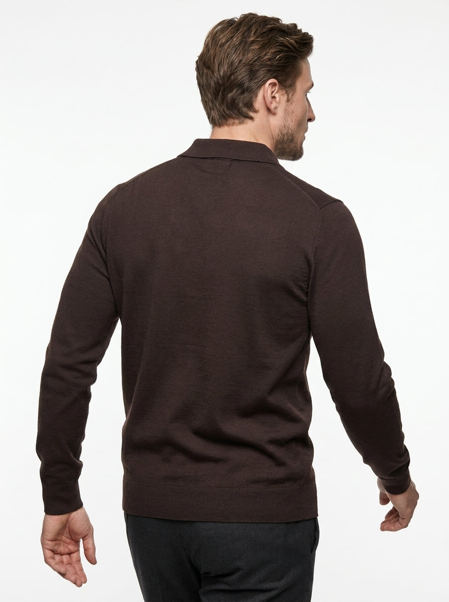 BRAMANTE MAGLIA POLO REGULAR FIT COLOR MARRONE