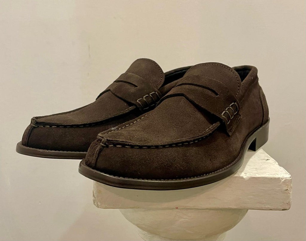 AG TREND Mocassino Collegiale Penny Camoscio SC 32 Colore Testa Di Moro