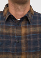 AKLEIF FLANNEL CHECK5 LS SHIRT ANERKJENDT COLOR ESTATE BLUE