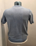 BRAMANTE MAGLIA FILO COTONE MANICA CORTA COLOR CELESTE