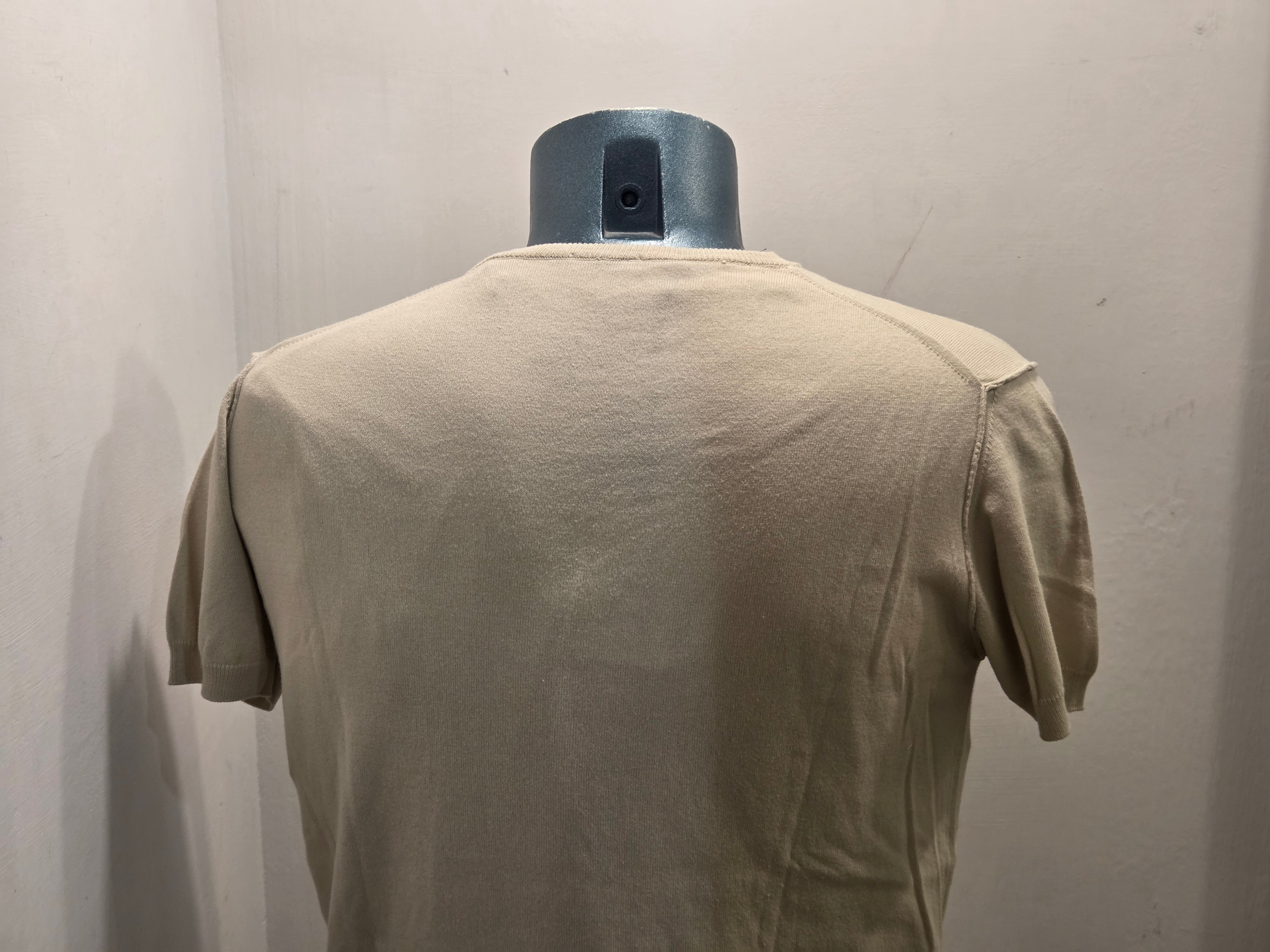 IN THE BOX MAGLIA FILO EMBROIDERY GARMENT DYED COLOR BEIGE