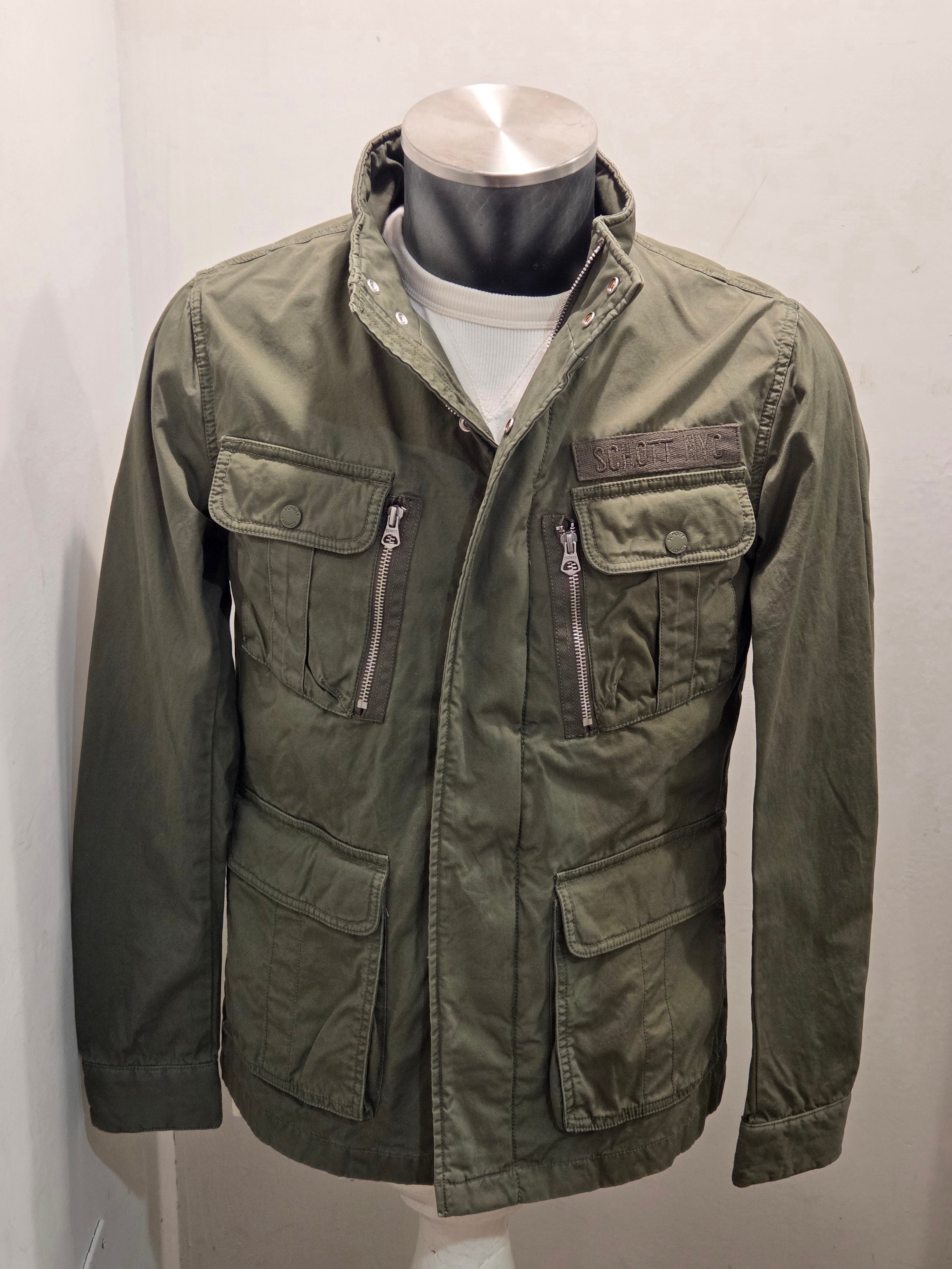 SCHOTT FIELD JACKET NYC COLOR VERDE MILITARE