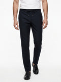 YAN SIMMON PANTALONE MODELLO LIFE COLORE NAVY IN PUNTO MILANO MADE IN ITALY