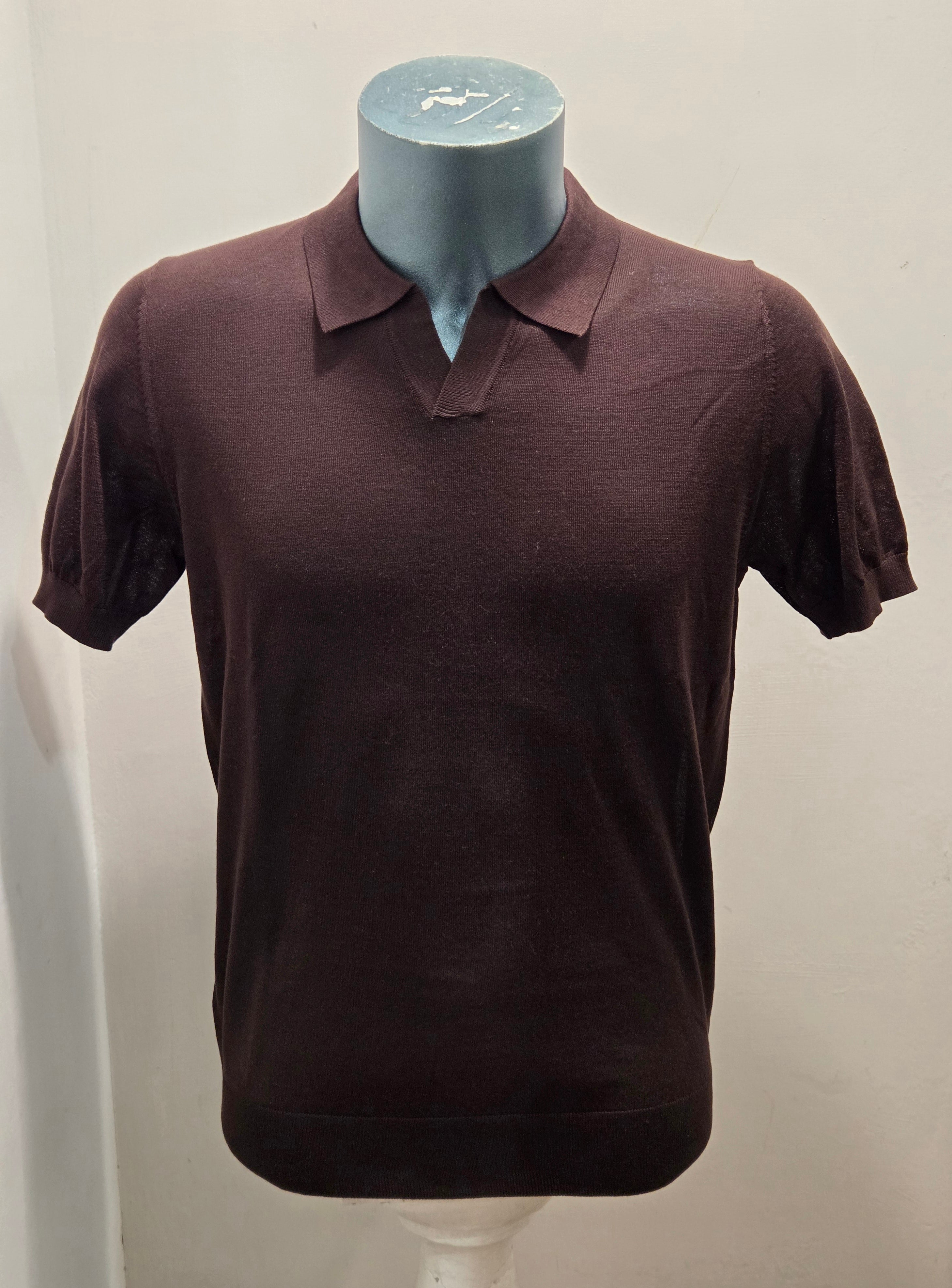 SEADOG POLO FILO COTONE MADRID COLLO APERTO COLOR MORO