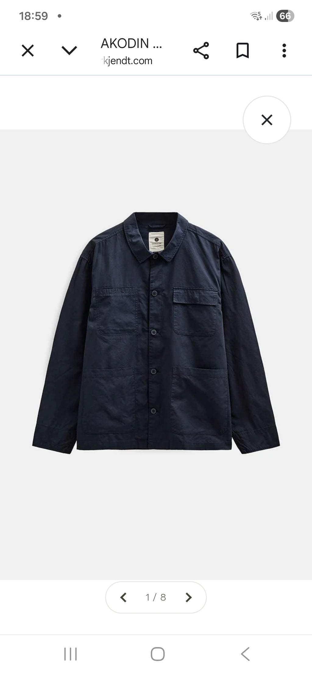OVERSHIRT ANERKJENDT AKODIN POPLIN COLOR BLU