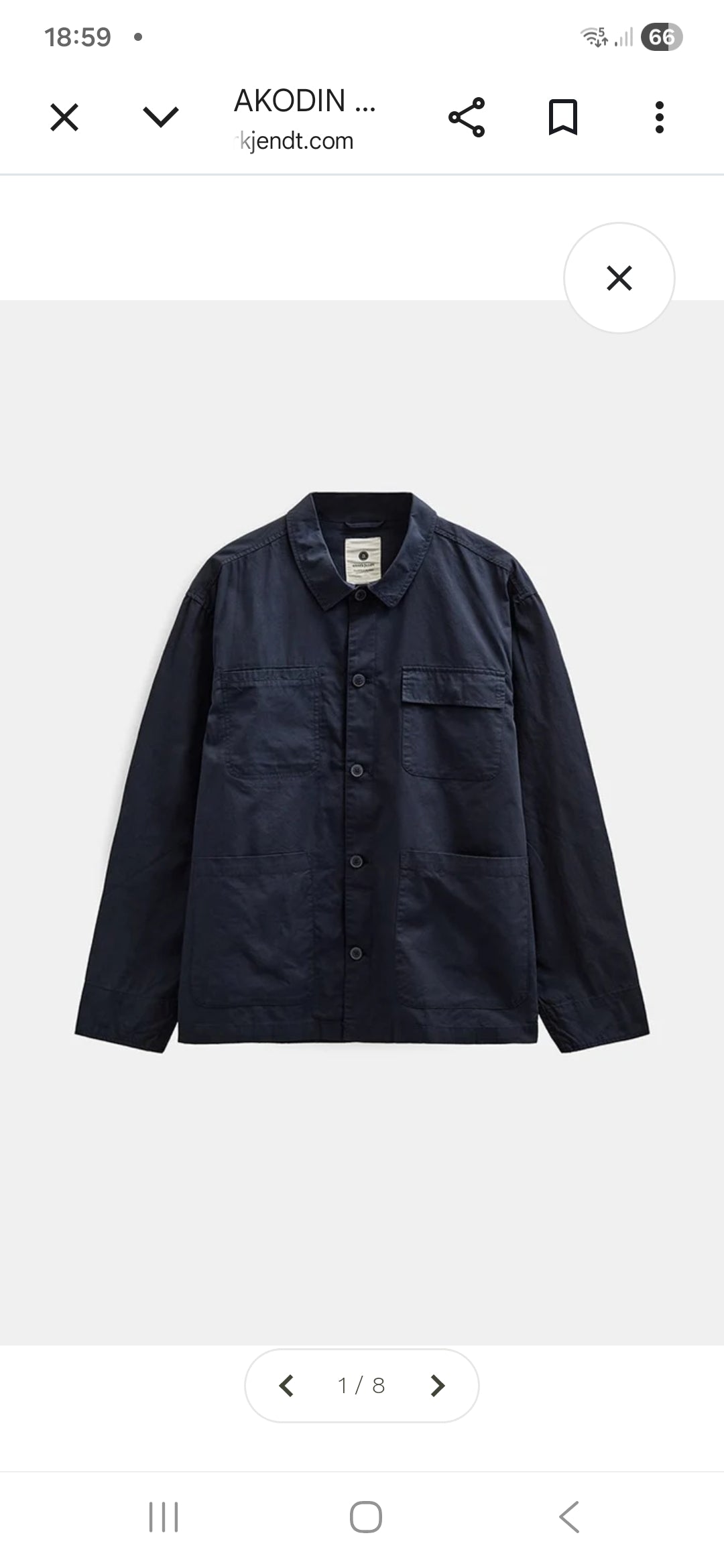 OVERSHIRT ANERKJENDT AKODIN POPLIN COLOR BLU