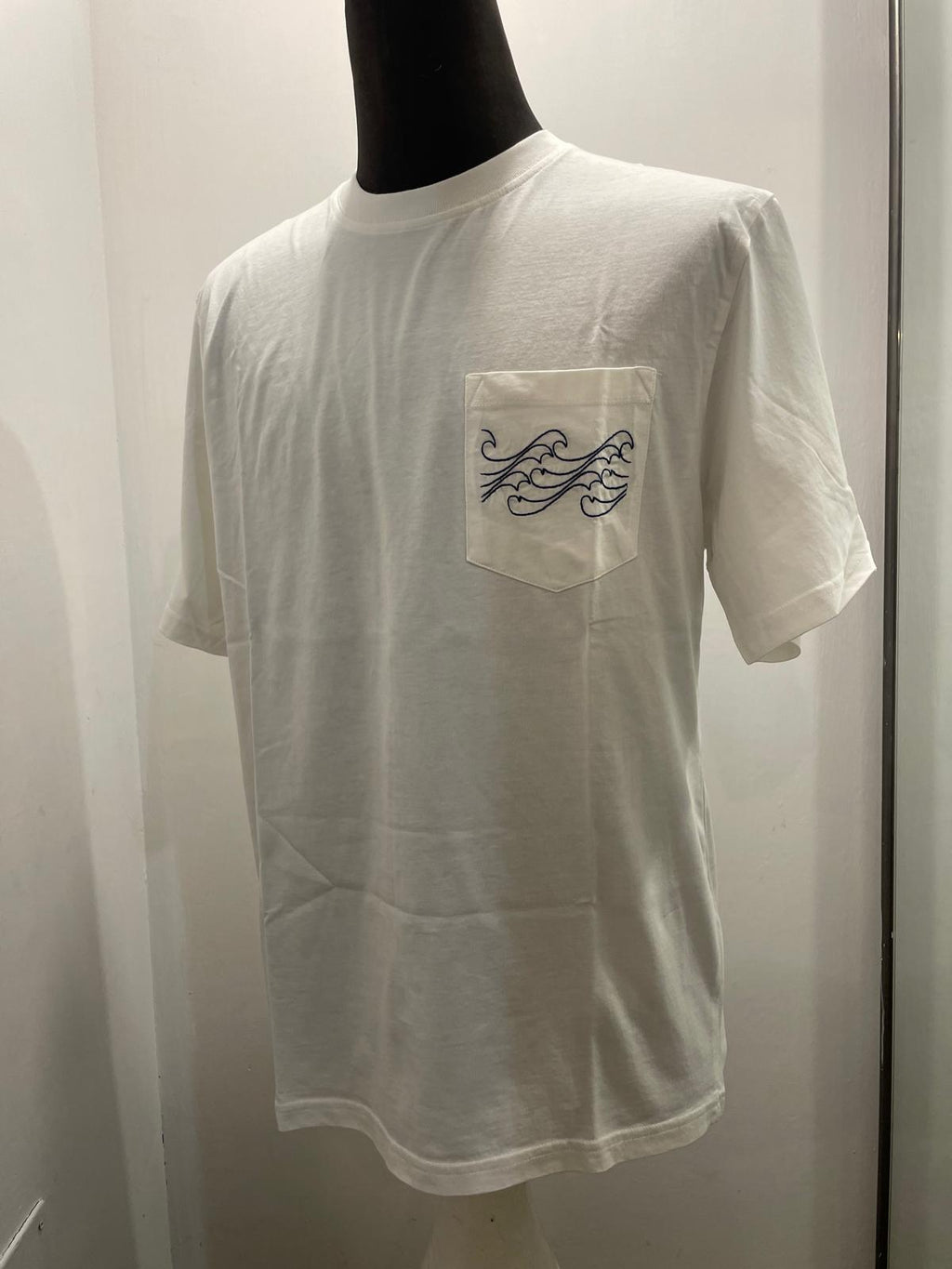T SHIRT IN THE BOX POCKET WAVE COLOR GRIGIO SS25009