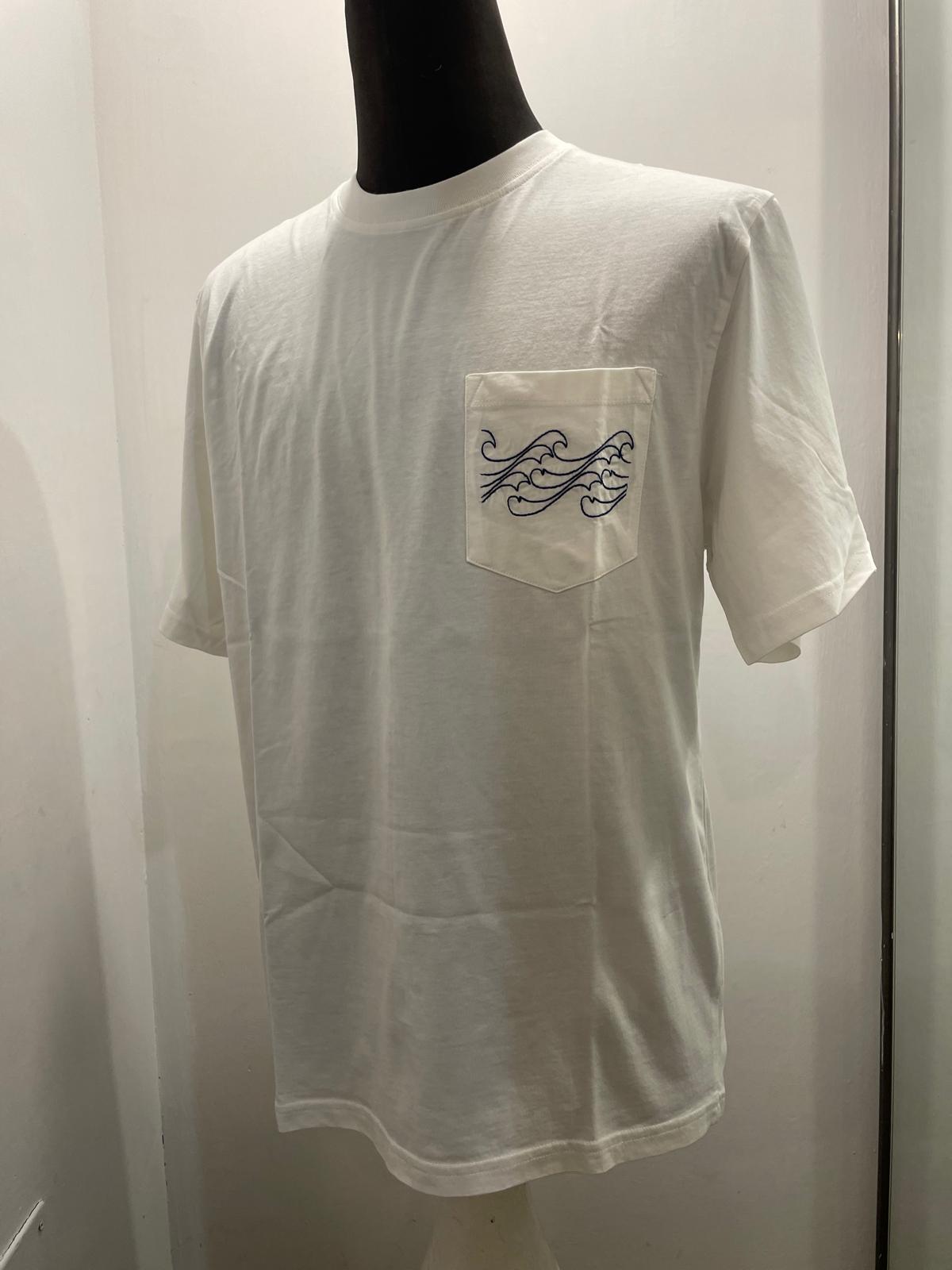 T SHIRT IN THE BOX POCKET WAVE COLOR GRIGIO SS25009