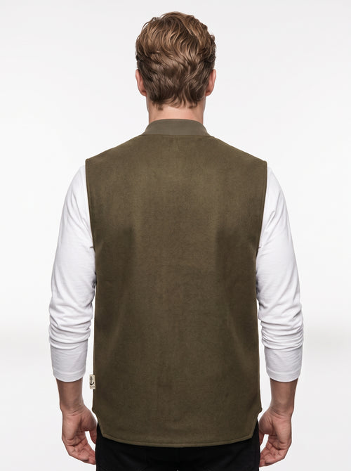 SEADOG CHARLES GILET PANNO TRAPUNTA REVERSIBILE COLORE MILITARE MADE IN ITALY