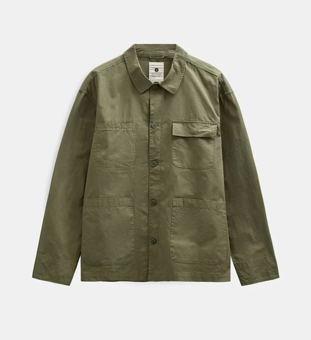 OVERSHIRT ANERKJENDT AKODIN COTTON POPLIN COLOR LODEN GREEN