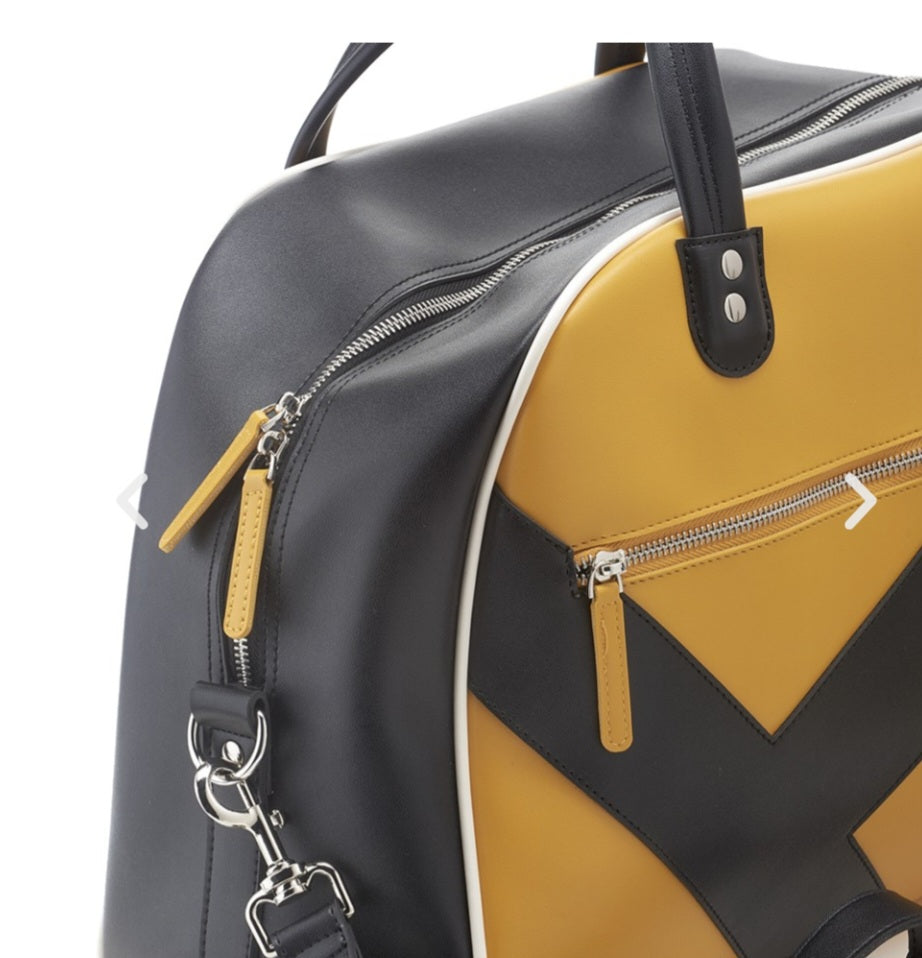 BORSA KEH-NOO KB 9787 GIALLA E NERA