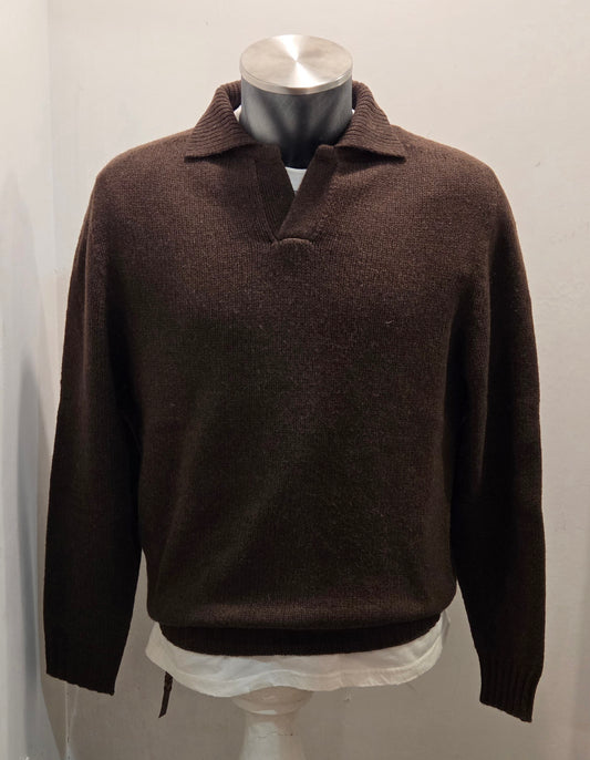 MAGLIA POLO RECYCLE TINTA UNITA IN THE BOX COLOR MARRONE