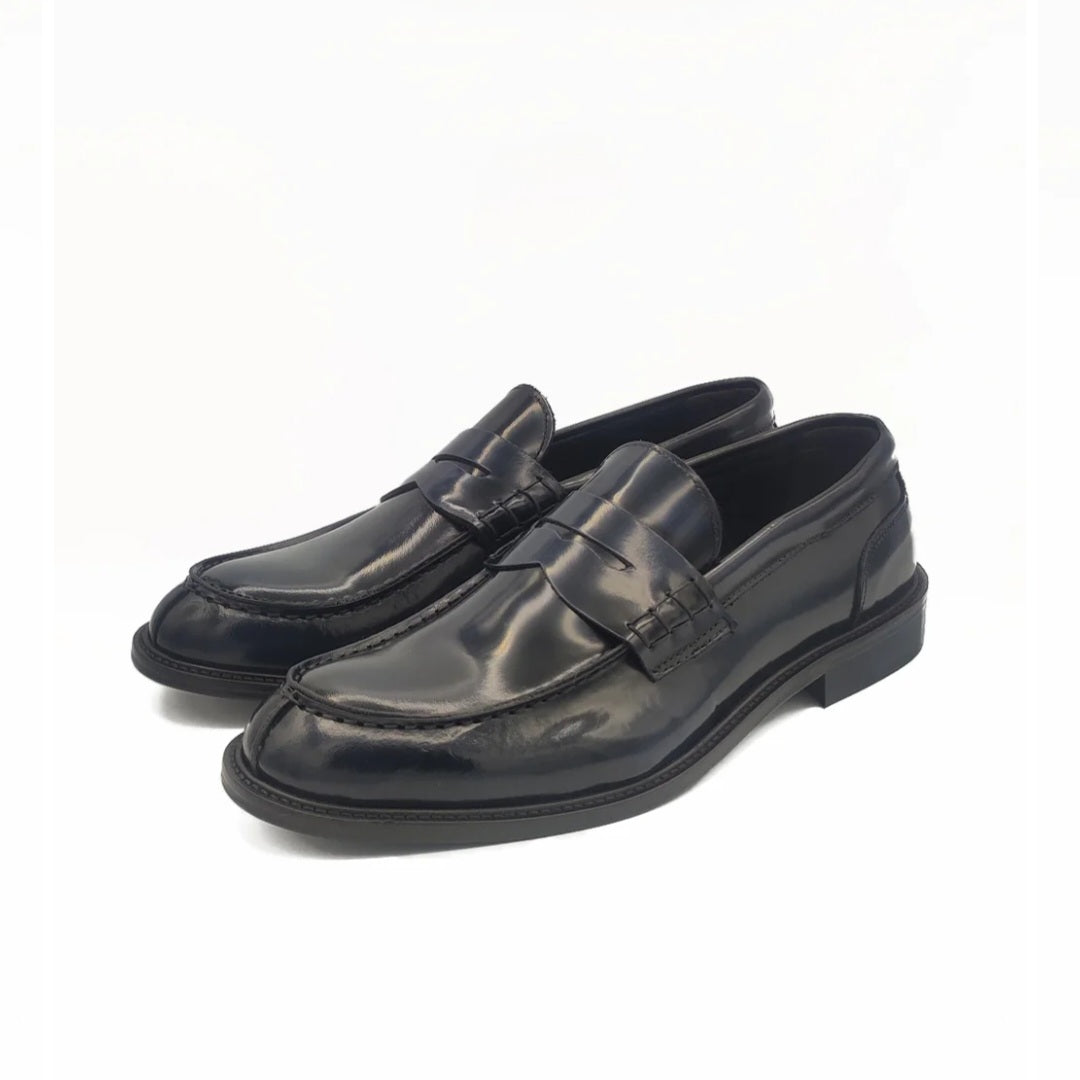 MOCASSINO COLLEGIALE ABRASIVATO AG TREND COLOR NERO