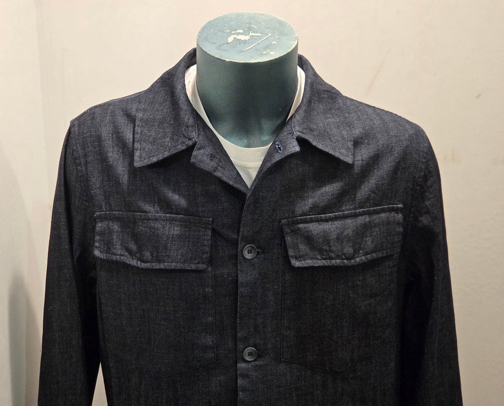 GIACCA CAMICIA WHITE SAND CHAMBRAY COLOR BLU