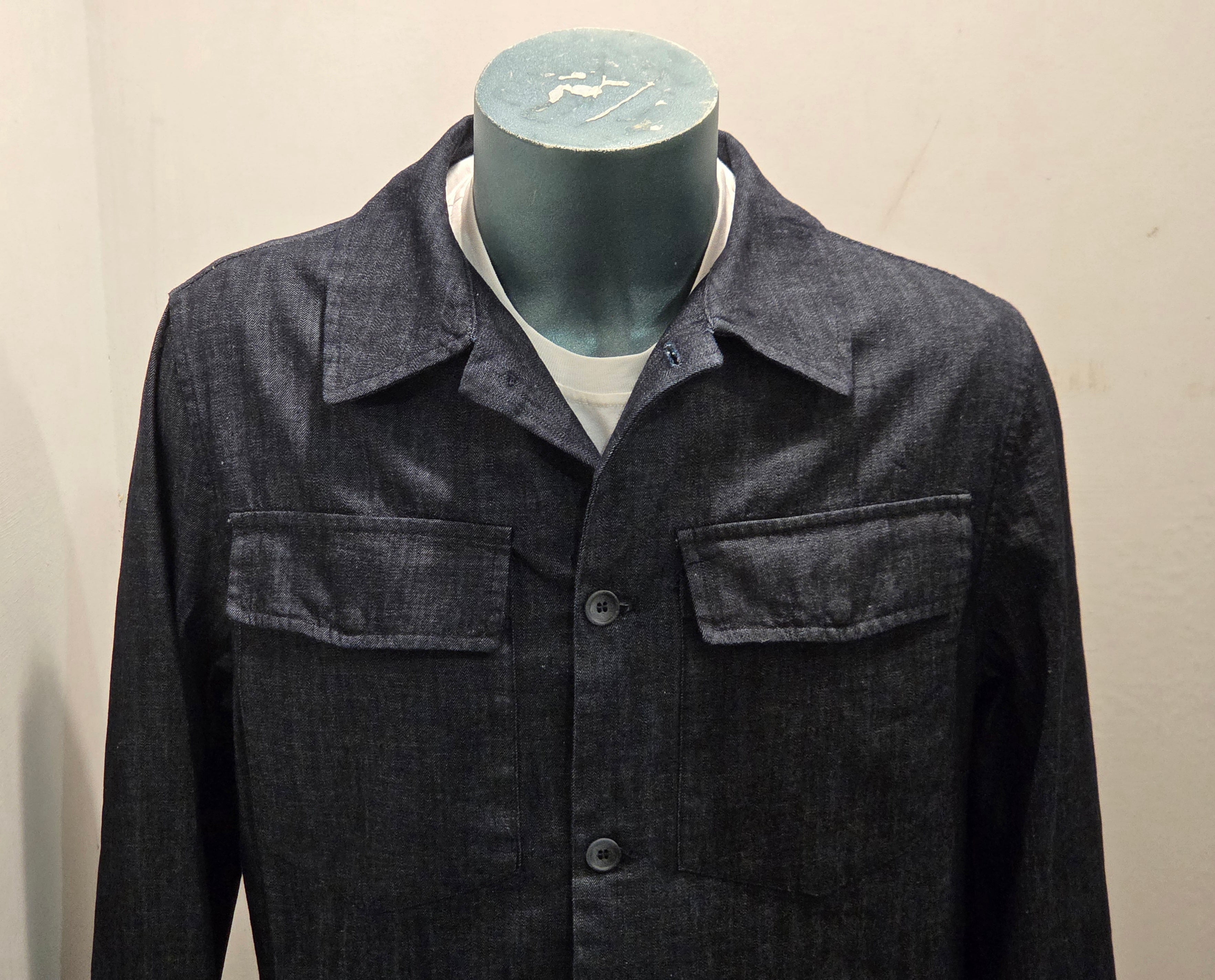 GIACCA CAMICIA WHITE SAND CHAMBRAY COLOR BLU