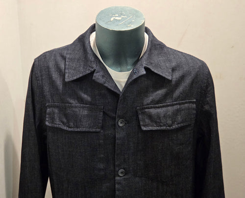 GIACCA CAMICIA WHITE SAND CHAMBRAY COLOR BLU