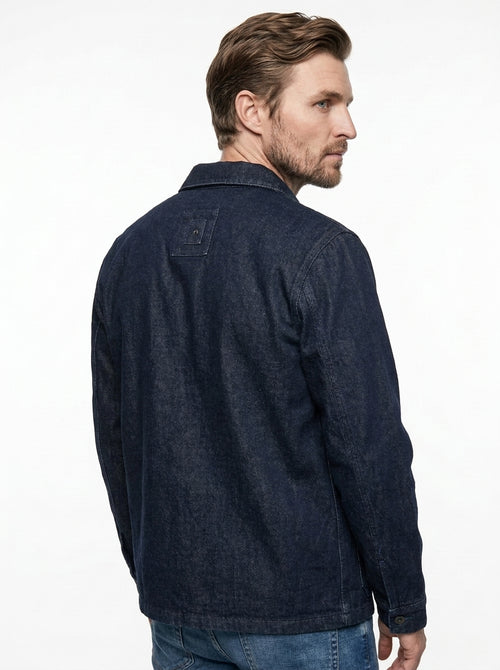 WHITE SAND OVERSHIRT DENIM SCURO MADE IN ITALY
