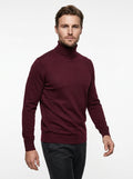 BRAMANTE MAGLIA COLLO ALTO REGULAR FIT COLOR BORDEAUX