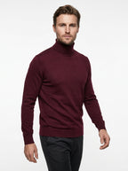 BRAMANTE MAGLIA COLLO ALTO REGULAR FIT COLOR BORDEAUX