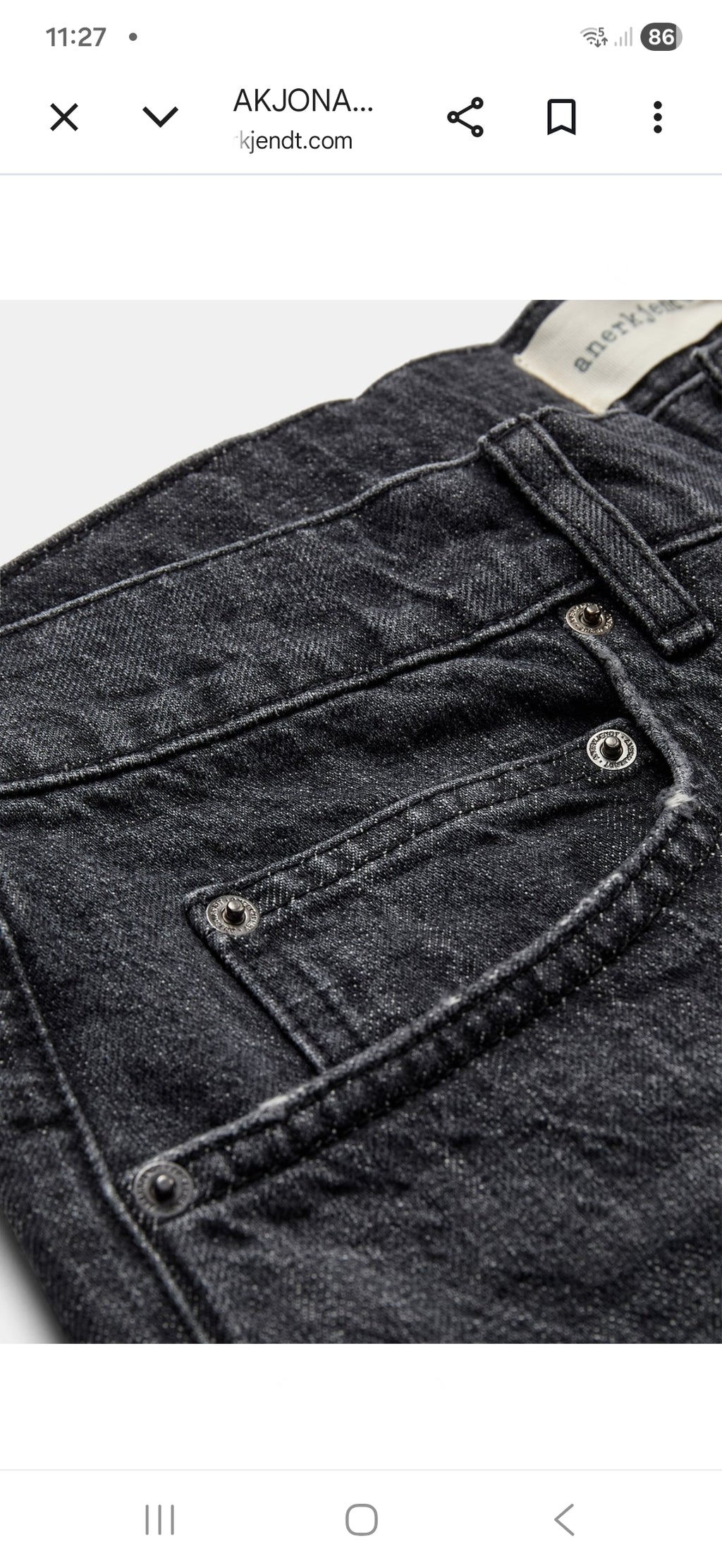 ANERKJENDT BERMUDA BLACK DENIM