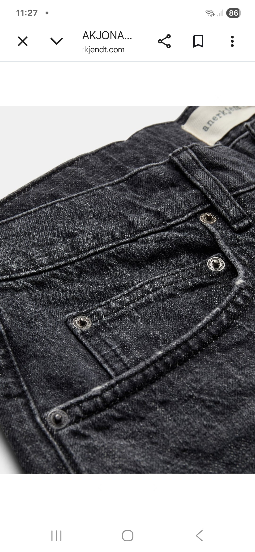 ANERKJENDT BERMUDA BLACK DENIM