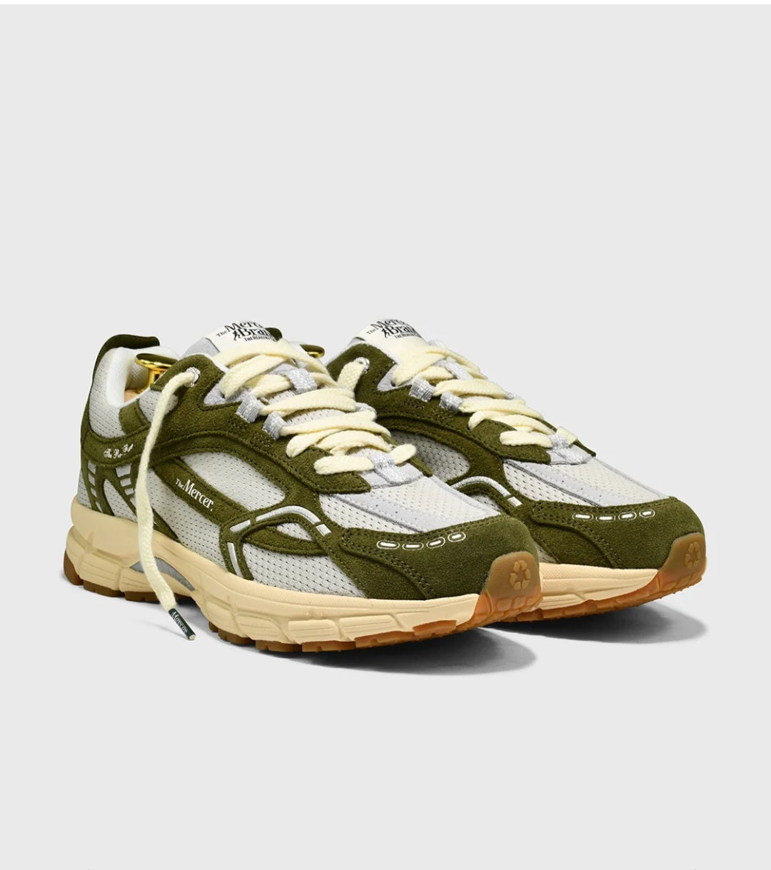 THE MERCER BRAND SNEAKERS THE RE-RUN VINTAGE COLOR ARMY GREEN